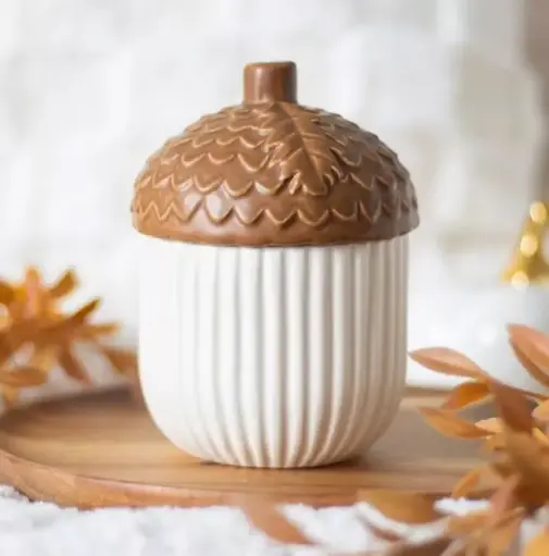 Pot de rangement en céramique en forme de gland